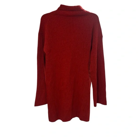NWT Reformation Ozzy Regenerative Wool Sweater Dress size XS SUNDRIED TOMATO new - Picture 11 of 11